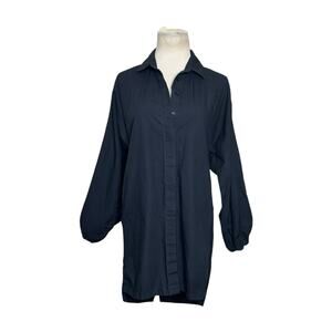 Modern Citizen black long balloon sleeves mini shirt dress size XS